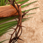 Easter Sunday. Cross and crown of thorns.